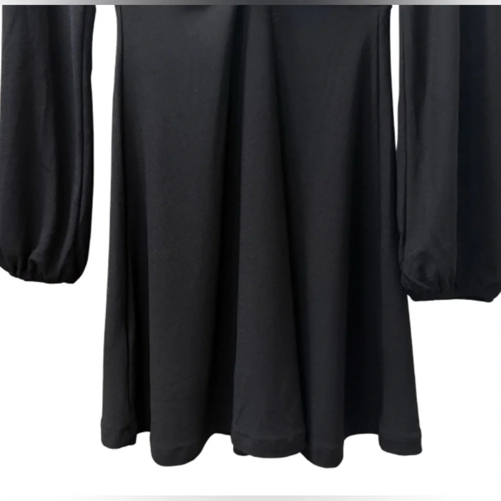 MANGO NEW Black Dress With Knot Detail Size Small - Picture 6 of 7